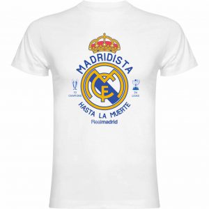 Camiseta madridista hasta la muerte blanca