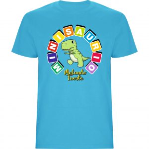 Camiseta niño Minisaurio turquesa