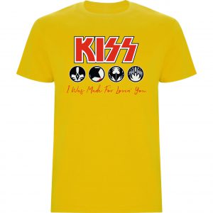 Camiseta I Was Made For Lovin' You de Kiss amarilla