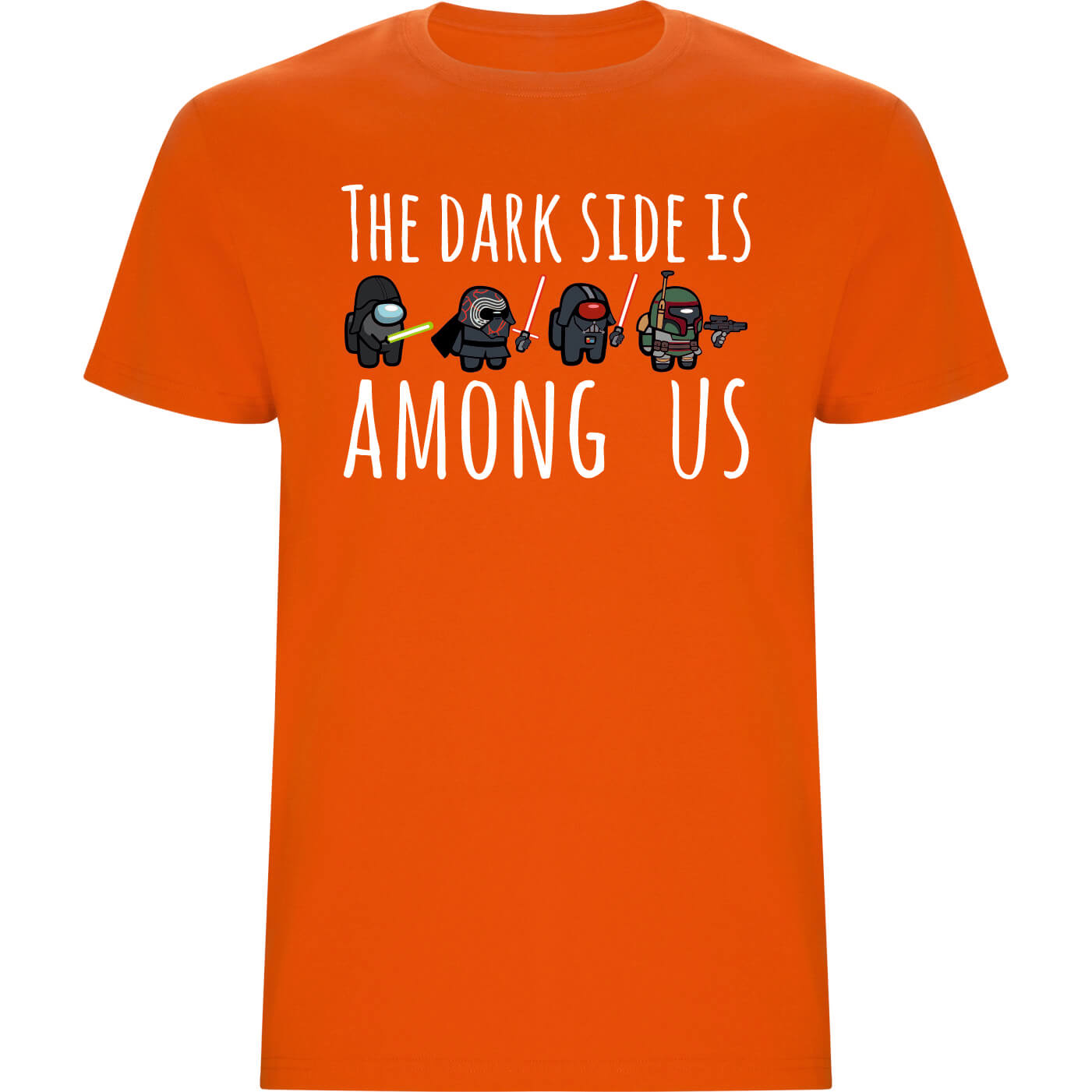 Camiseta niño the dark side is among us naranja